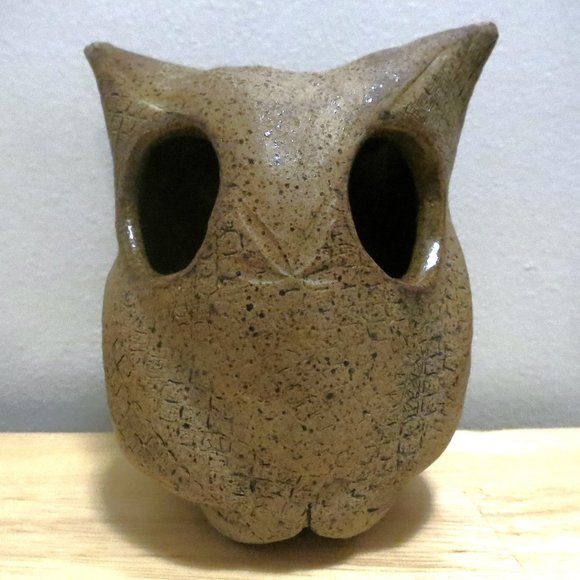 Owl Pottery Stylized Signed Judy Truman - Picture 1 of 8